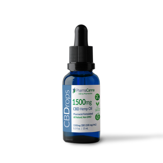 CBDrops 1500mg All Natural THC Free CBD Hemp Oil