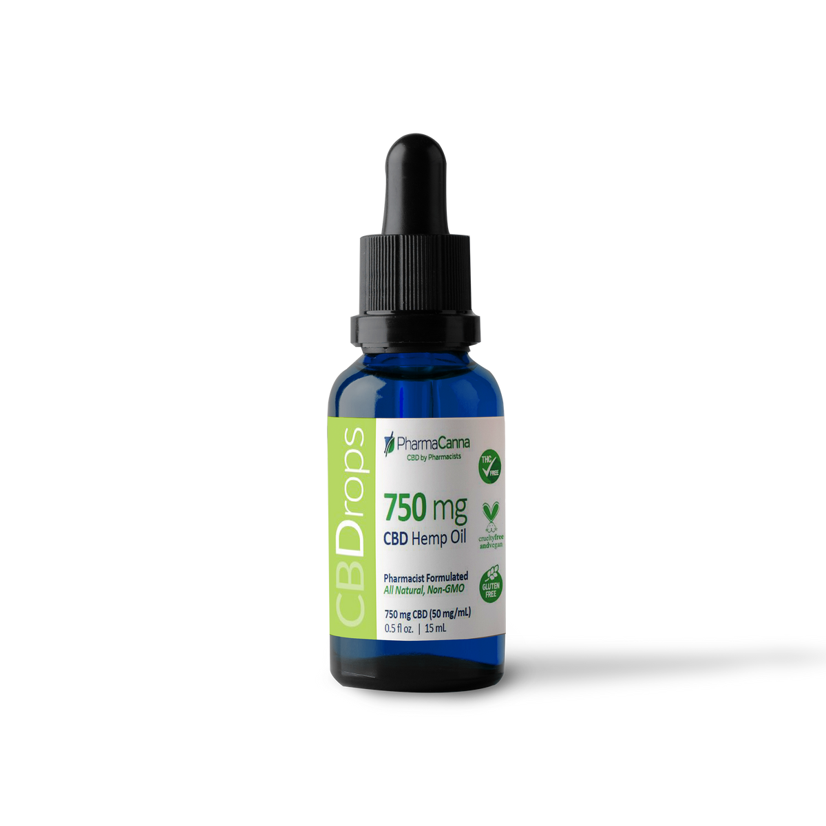 CBDrops 750mg All Natural THC Free CBD Hemp Oil